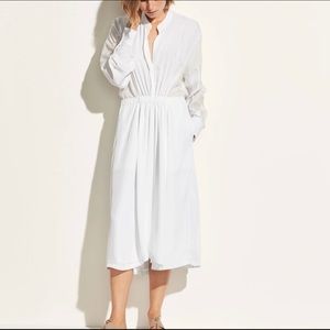 Vince Mixed Mid-Length Silk Dress